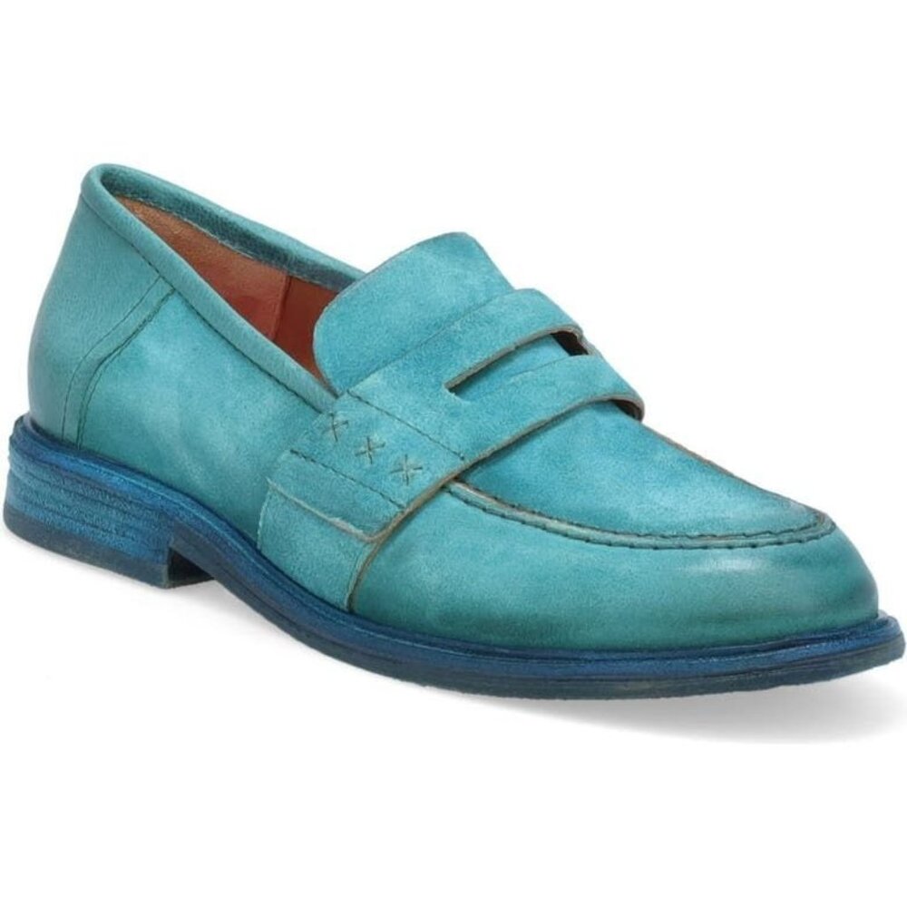 NWT AS98 Emerald Vern Leather Penny Loafer